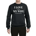 thumbnail image 2 of I Love My Wife Lets Me Go Hunting Hunting Unisex Crewneck Graphic Sweatshirt, Black, Small, 2 of 3