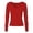 Red, variant on uikmnh Girls Solid Color Soft Ribbed V-Neck Long Sleeve Casual Tee for Tweens & Big Kids Color:Brown,Size:11-12 Years