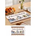 thumbnail image 6 of Country House Placemats Set of 6, Washable Woven Burlap Cloth Fabric Placemat for Square/Rectangle/Round/Oval Dining Table, Easy Clean Place Mats for Toddlers, Kids Brown Barn Star Spring Retro Flower, 6 of 6