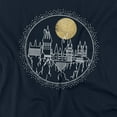 thumbnail image 2 of Harry Potter Hogwarts Full Moon Line Art Unisex Adult T Shirt, Navy, Medium, 2 of 6