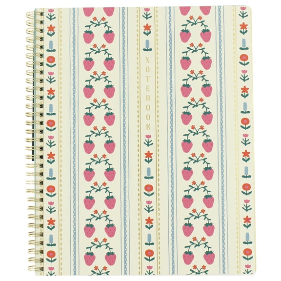 Ecokind Local Market Strawberry College Ruled Premium Notebook, 10.5in x 8.5in, 80 Sheets