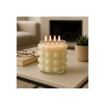 thumbnail image 2 of Decorative Bubble Glass Scented Candle for Men and Women - Stylish Large Votive Candle for Indoor and Outdoor Home Decor - Ideal for Living Room, Bedroom, and Bathroom Decor - 7", Ivory, 2 of 12