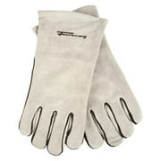ForneyHide 53429 Welding Gloves XL Gauntlet Cuff Wing Thumb Gray Leather Palm