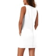 thumbnail image 3 of HAJWOH White Graduation Dress Women Flowy Grad Dress Fashion Petite Dresses Casual Wedding Guest Dresses Party Dresses Going Out Dresses White XXL, 3 of 4