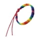 thumbnail image 5 of Pulsera de colores arcoíris hecha a mano, moderna, con cadena de cuerda, brazalete sencillo para hombre y mujer (colores mezclados uniformemente), 5 of 8