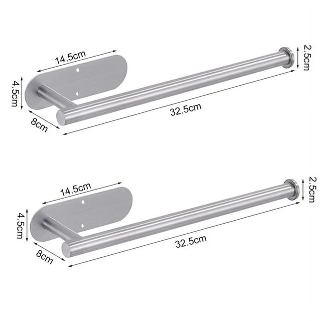 Soporte de papel higiénico adhesivo de acero inoxidable, montaje en pared, rollo de cocina, toallero, dispensador de servilletas, soporte absorbente, colgador de pañuelos