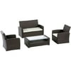 4-Piece Artificial Rattan Seating Set