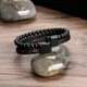 thumbnail image 3 of Pulsera de cuero para hombre con hebilla magnética de obsidiana de piedra natural, pulsera de cuentas tejidas de múltiples capas, 3 of 5