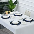 thumbnail image 5 of 15.4" Round Placemat Set of 1 Polyester Fabric Place Mats Non-Slip Dining Kitchen Table Mats for Kitchen Party Decor Blue Snowflake Pattern, 5 of 5