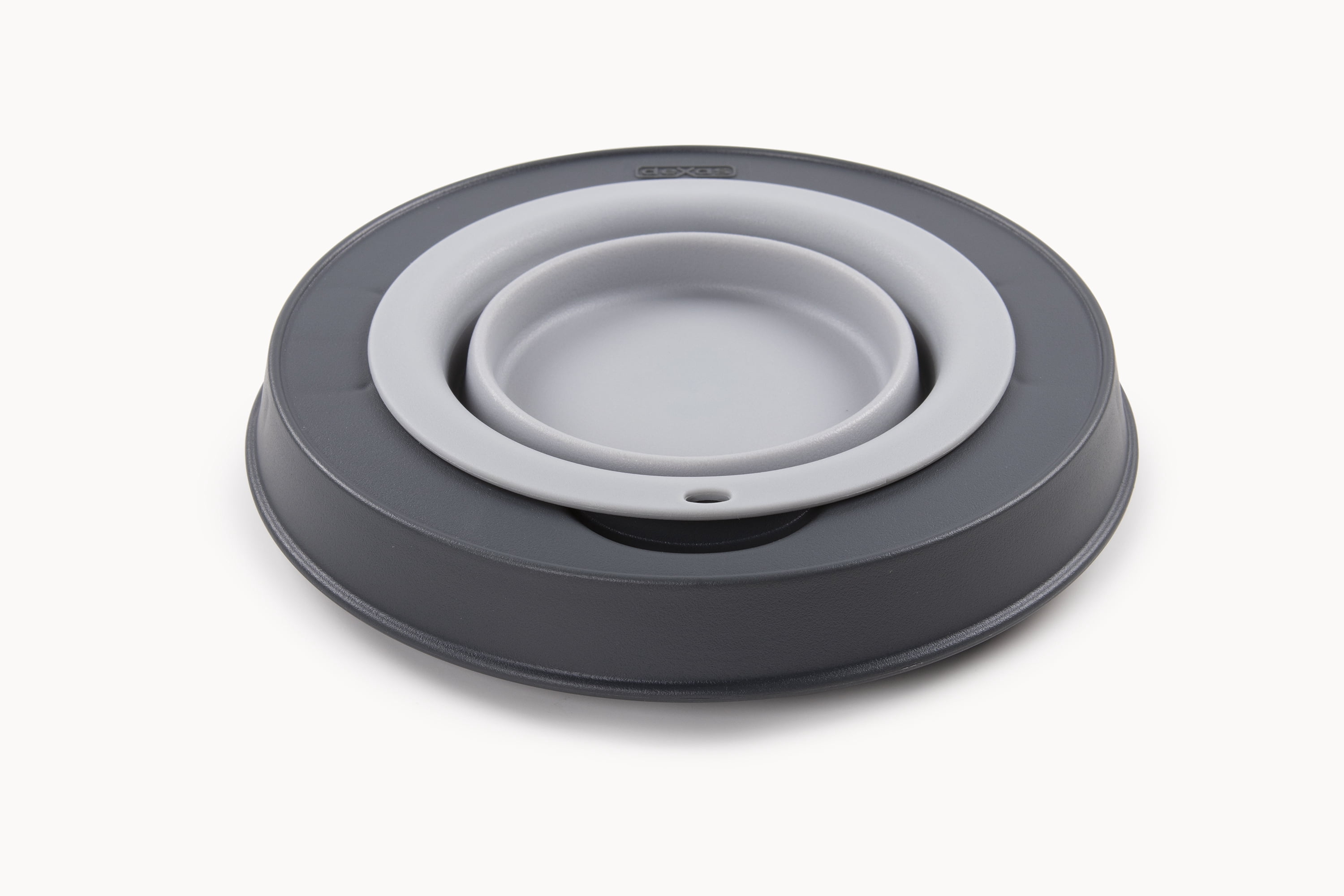 Dexas Pets Single Elevated Feeder Pet Bowl, 1.5 Cup Capacity, Small, Light Gray,
