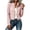 Pink, variant on JOANKDMI Fleece Lined Jacket for Women Full Zip Stand Collar Warm Winter Coat Slim Fit Long Sleeve Sherpa Casual Short Thermal Outerwear for Fall Cold Weather Daily Wear Basic Activewear Top