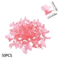 thumbnail image 6 of 50 Pack Mini Christmas Tree Replacement Bulbs, Acrylic Pink Bow Shaped Light Covers for Vintage Ceramic Christmas Tree Wreath Garland Table Centerpiece Indoor Xmas Holiday Home Party Decoration, 6 of 7