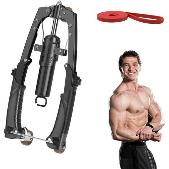 Mymus CoreFlex Twister Pro, All-in-One Adjustable Hydraulic Arm Exerciser Twister Bar, Chest Expander and Forearm Strengthener, ABS and Upper Body Fitness Equipment for Home Gym Workout