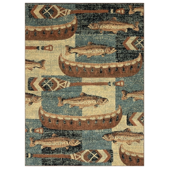 Home Dynamix Buffalo Rustic Area Rug, Bear, 5'2"x7'2" Rectangle
