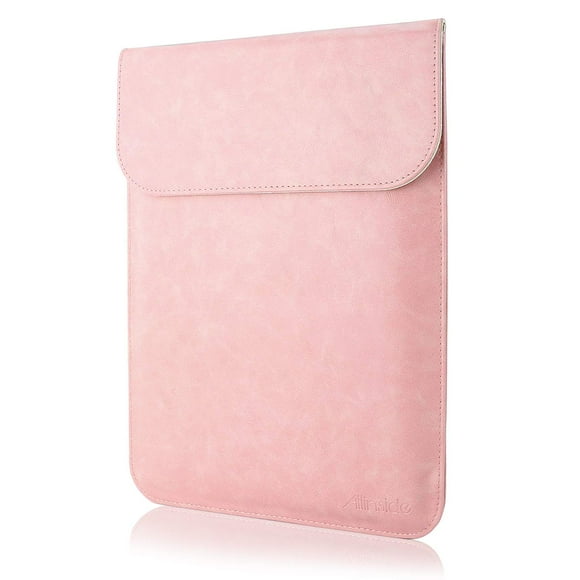 Allinside 11-12" Laptop Sleeve Compatible with MacBook Air 11 / MacBook 12, PU Leather Laptop Case, Pink
