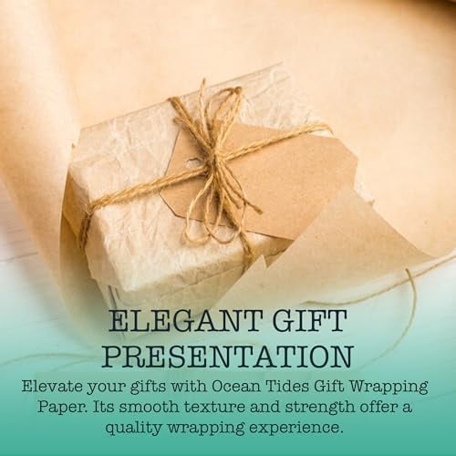 Ocean Tides Kraft Tissue Paper, 100 Pack for Gift Bags & Packaging