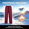 thumbnail image 5 of AHTJRT Womens Snow Pants Packable Winter Waterproof Windproof Outdoor Ultralight Warm Down Ski Pants Trousers Elastic Waist Going Out Play Trousers, 5 of 9