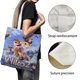 thumbnail image 3 of Niko Movie Bolso de tela con estampado de lienzo para mujer, bolsa de compras reutilizable y estética, con cremallera interior, regalo para mujer, 35 × 40 cm., 3 of 6