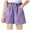 Purple1, variant on Jalioing Girls Summer Shorts Ruffle High Waist Wide Leg Cotton Shorts Lightweight Plain Casual Loose Shorts