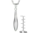thumbnail image 4 of ELYA Jewelry Women's Polished Elongated Tear Drop Shape Stainless Steel Necklace, 4 of 4