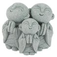 thumbnail image 4 of Grey Sandstone Monk Statue for Fish Tank Decoration Set of 1 Perfect for Aquarium and Home Desk, 4 of 5