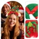 thumbnail image 3 of GOOHOCHY Diadema con forma de sombrero, aros para el pelo, pañuelo para la cabeza, banda para el pelo con cascabeles, tocado navideño, adorable tocado, 3 of 8