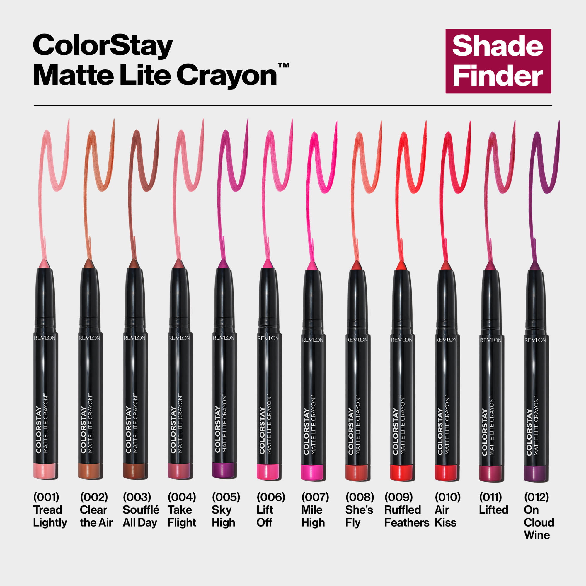 Revlon ColorStay Matte Lite Crayon Lightweight Lipstick, 001 Tread ...