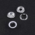 thumbnail image 2 of OULII 20 Sets Snap Button Set for Clothing Fastening with Copper Material White Round, 2 of 5
