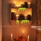 thumbnail image 2 of Decoración de estante de metal con goteo de sangre para Halloween: aterradora gota de sangre para la barra de Halloween, estantes de mesa para el hogar, decoración de arte gótico (verde), 2 of 4