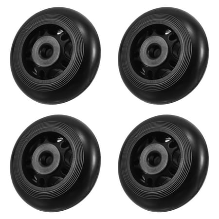 CTIRCHIU 4Pcs Black Replacement Exercise Wheel Attachment for Gym Equipment Smooth Durable Fitness Roller