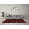 thumbnail image 3 of Ahgly Company Indoor Square Abstract Red Modern Area Rugs, 4' Square, 3 of 4