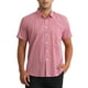 thumbnail image 1 of Camisas de vestir a cuadros INSPIRE CHIC para hombres, de algodón, de manga corta, con botones y bolsillo, camisa de gingham M roja, 1 of 6