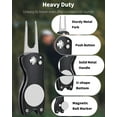 thumbnail image 2 of 2-6 Pack Golf Divot Repair Tool for Golfers Foldable Metal Green Tool with Magnetic Putt Alignment Ball Marker Pop-up Fork Tine with Sturdy Aluminum Alloy Handle, 2 of 6