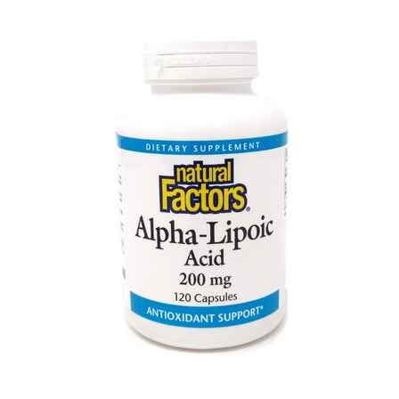 Natural Factors Alpha-Lipoic Acid 200 mg, Antioxidant Support, 120 Capsules