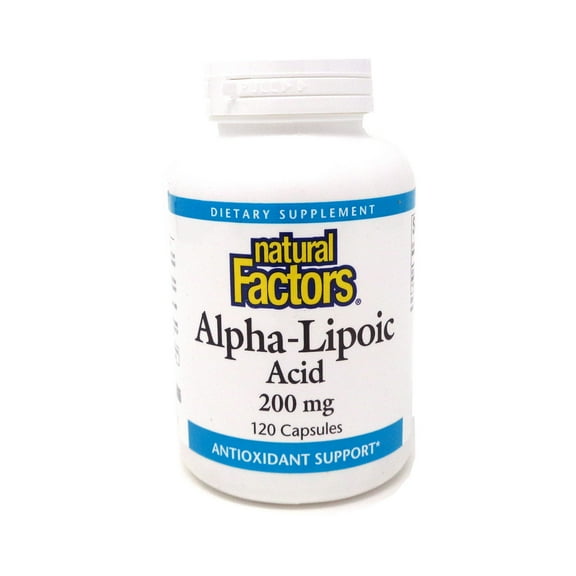 Natural Factors Alpha-Lipoic Acid 200 mg, Antioxidant Support, 120 Capsules