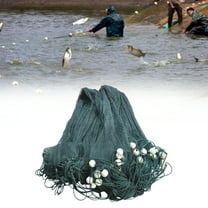 2x10m Polyethylene Fishing Gill Nets Green Iron Beach Seine Drag Nets Float Bobbers Lead Sinker