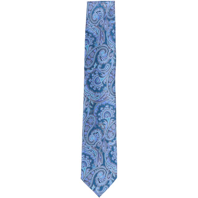 Zegna Men's Medium Green Fan Italian Silk Necktie - One Size
