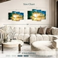 thumbnail image 4 of Elephant Stock Sunset Ocean Wave Wall Art - Horizontal Multi Panel Canvas - Living Room Wall Decor - Beach Multi Panel - Blue And Teal Decor - 36" x 22", 4 of 8