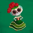 thumbnail image 3 of CafePress - El Dia De Los Muertos Skeleton Girl T Shirt - Women's Traditional Fit Dark T-Shirt, 3 of 4