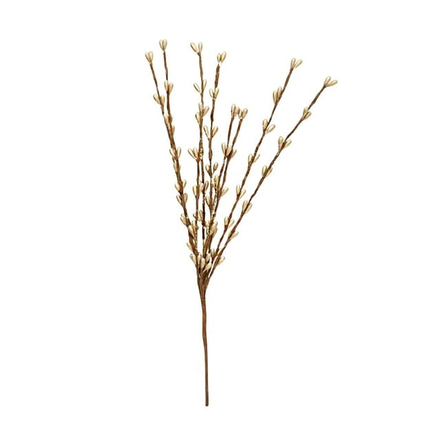 6pcs Christmas Branches Artificial Flowers Picks Gold Color Beautiful Home Decor