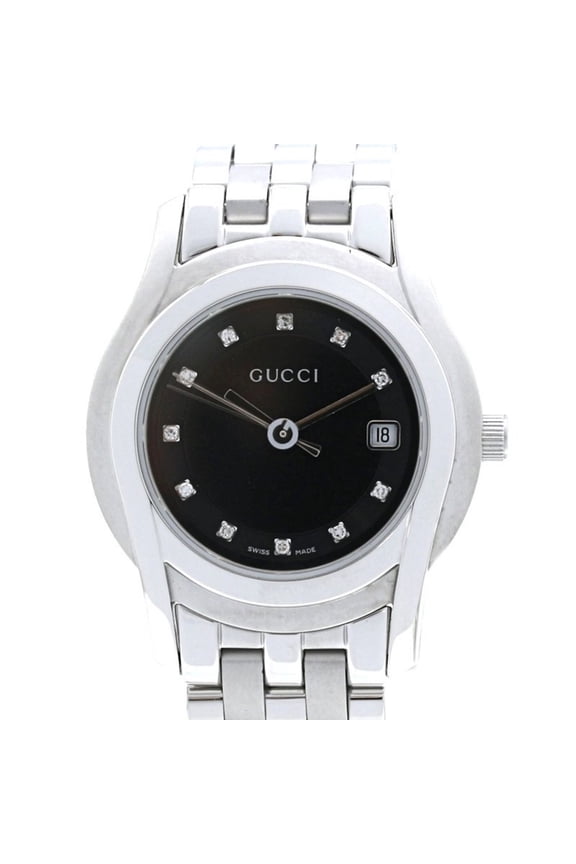 Pre-Owned GUCCI G-Class 11-Diamond Watch YA055504 5500L Women's Stainless Steel 40448