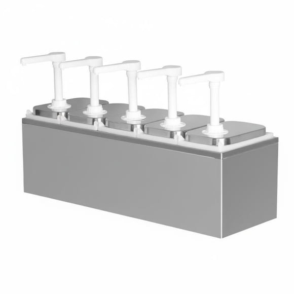 predolo 2 Pieces Milk Tea Syrup Pump Reusable Plastic Syrup Pump Easy to Squeeze Sauce Dispenser Bottle for Shop Personnel, Baristas, Cafe, Restaurant, 2L, Five Head
