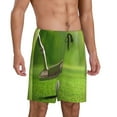 thumbnail image 2 of Balery golf ball after putting to the golf hole Pattern Men's Cotton Knit Pajama Shorts Waistband & Pockets,Short Pajama Pants-Large, 2 of 6
