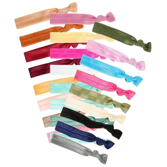 HOMEMAXS 25pcs Elastic Hair Ties Ribbon Ponytail Holders No Crease Hair Accessories for Girls