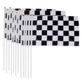 thumbnail image 1 of Banderas de carreras de Fórmula F1 Sunnimix Poliéster Color blanco y negro, 1 of 8