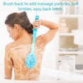 thumbnail image 3 of PULLIMORE Back Bath Brush Long Handle for Shower, Soft Shower Brush, Back Brush Scrubber, Skin Exfoliator for Bath Scrubber Body Brush (Blue), 3 of 10