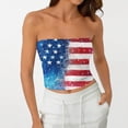 thumbnail image 5 of Stralyhd Independence Day Women's Strapless Tube Top 2026 Summer Cute Crop Tank Going Out Bandeau Backless Slim Fit Beach Stretchy Tops for Party Sky Blue L, 5 of 6