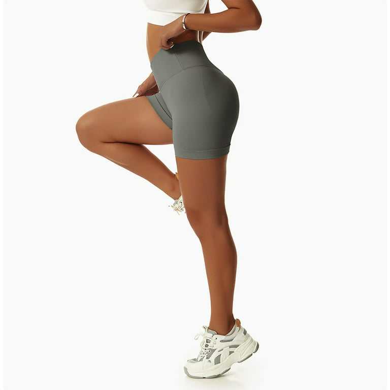 Women Sports Gym Shorts Scrunch Butt High Waist Contour Seamless Yoga  Leggings 