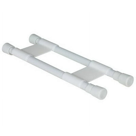 Camco 44093 Cupboard Bar, Plastic, White, 10 to 17 in L