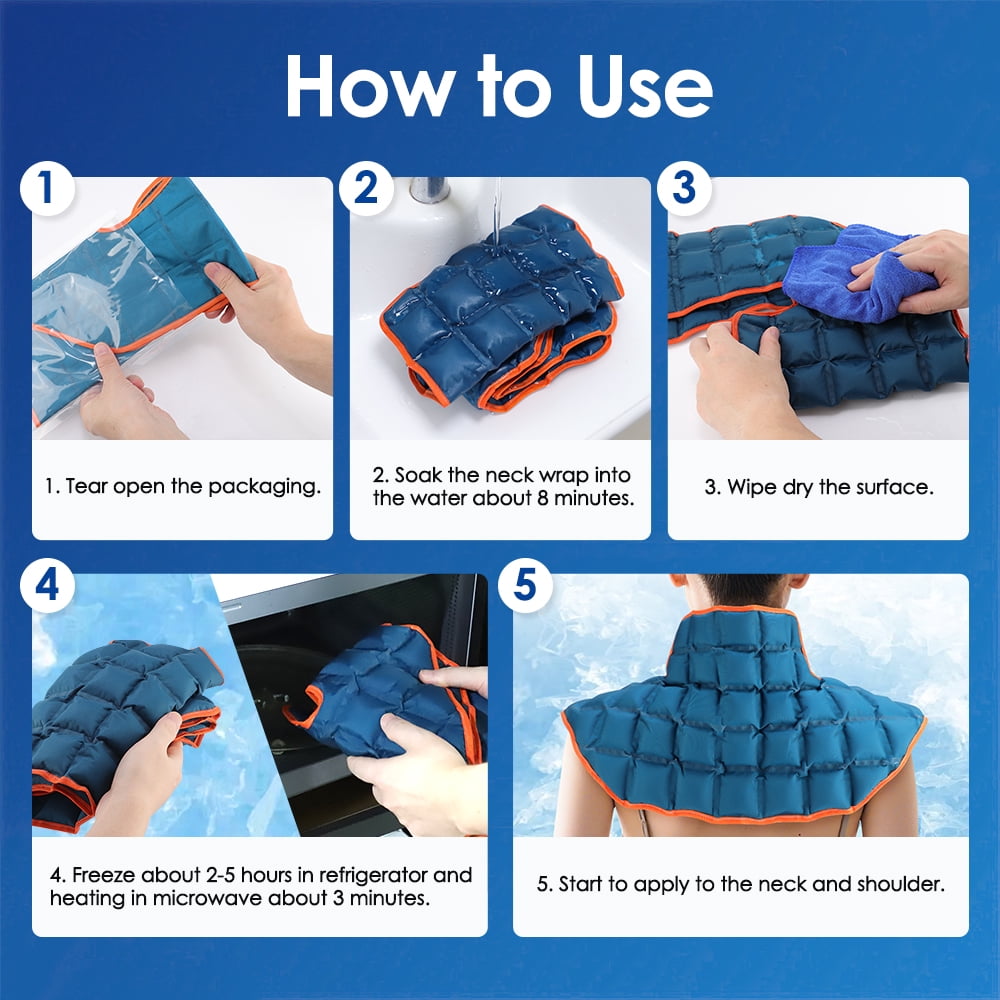 Reusable Hot & Cold Compress Shoulder Wrap - Large Ice Pack for Neck, Shoulder & Upper Back Discomfort Relief, Post-Workout Recovery, Microwave & Freezer Safe